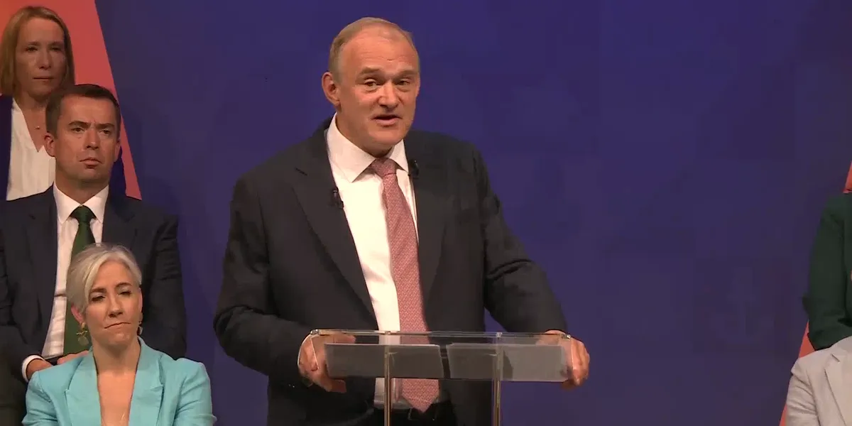 WATCH: Ed Davey swipes at Nigel Farage during party conference speech