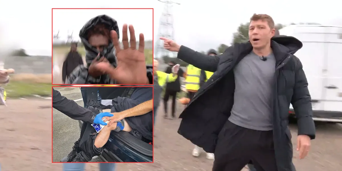 Patrick Christys attacked by migrants in terrifying Calais ambush as GB News crew forced to flee