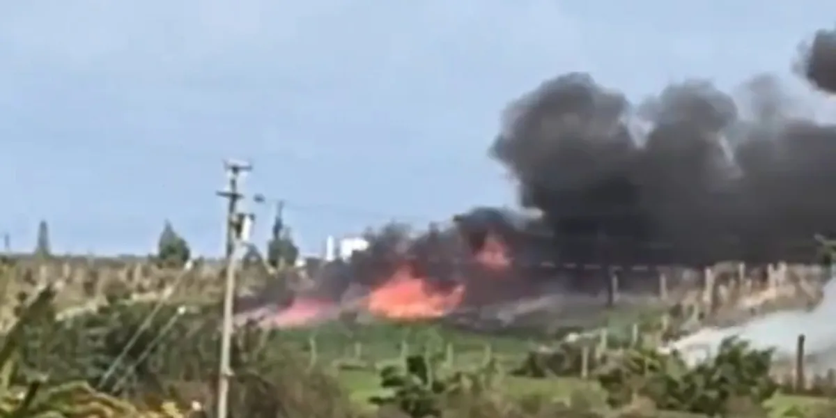 RAF jet crashes and bursts into flames as pilots seen ejecting just moments after takeoff